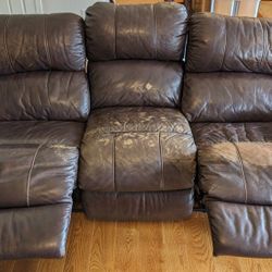 Leather Reclining Couch