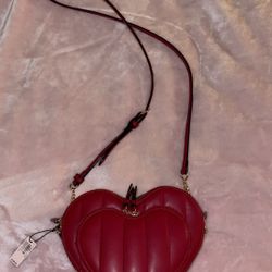 Red Heart Shaped Purse 