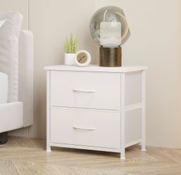 Modern White Nightstand / Side Table