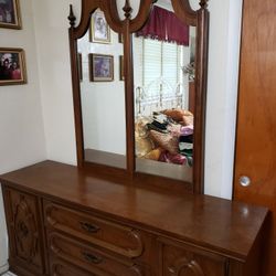 Antique Dresser & Mirror