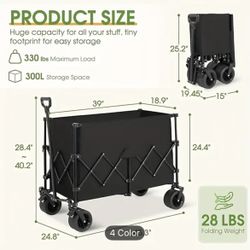 Bran New Heavy Duty Foldable Wagon With Big Wheels