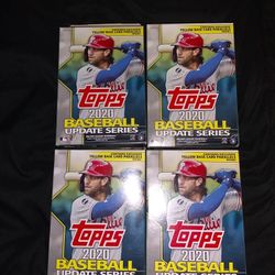 Baseball Cards 2020 Topps Update Series Hanger Box Lot (4)