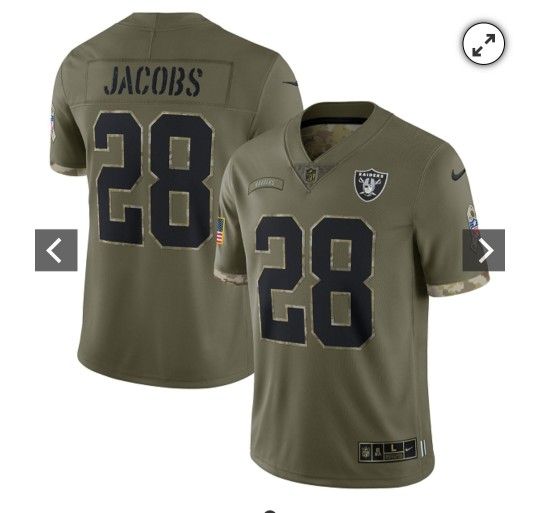 Raiders #28 Josh Jacobs Jersey