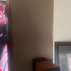 Two Matching HUGE Acoustical panels light Brown Fabric  