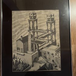 MC Escher Waterfall Print 1971 In Frame 16x20