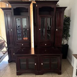 Cherry Wood Entertainment Center