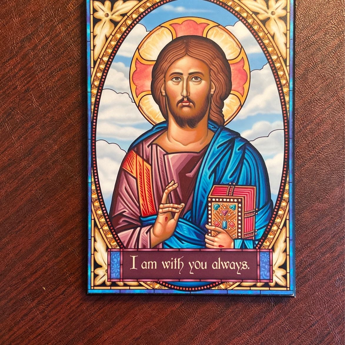 Christ The Pantocrator Icon Plaque Monastery Icons