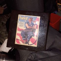 Norman Rockwell Image, Tile Art Work "Rosie The Retriever"