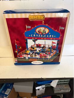 Lemax 64488 Village Collection Crazy Cars  COMPLETE with Adapter Manual and BOX!