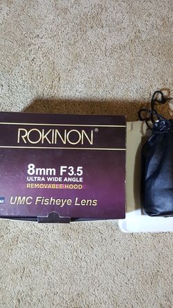 Rokinon 8mn f3.5 ultra wide angle fisheye lens for Nikon dx