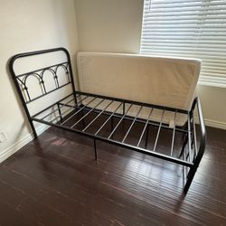 Twin Size Bed Frame With Mattress 