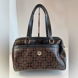 Coach Chelsea Heritage Signature Black & Brown