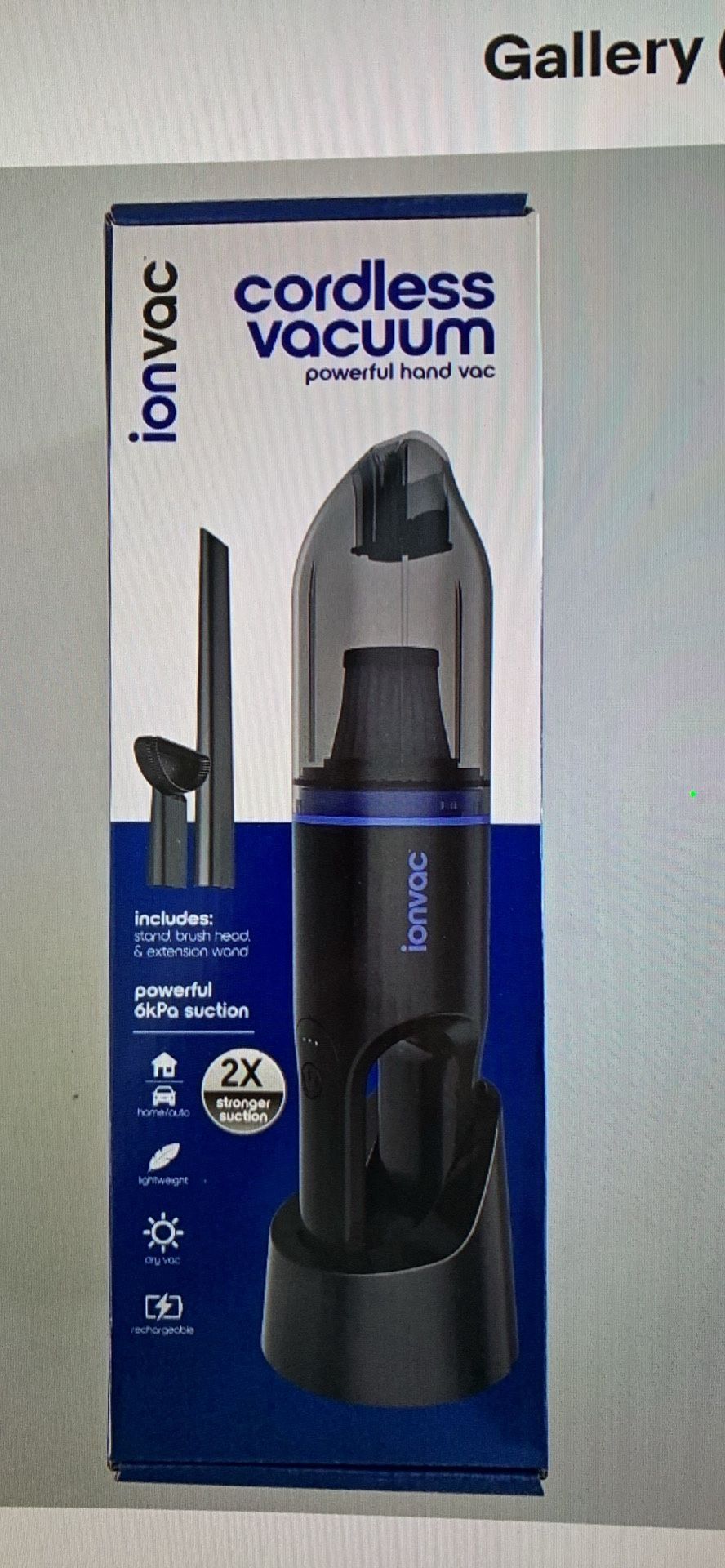 IonVac Corless Vacuum, Powerful Hand Vac