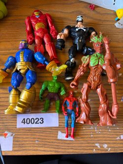 Marvel Avengers Action Figure bundle Thanos Spider-Man Hulk Groot Iron Man 40023