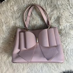 Grossi pink / blush big bow statement bag / purse