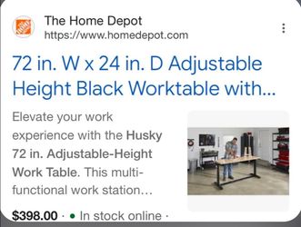 NEW HUSKY WORK TABLE (NEW in box)