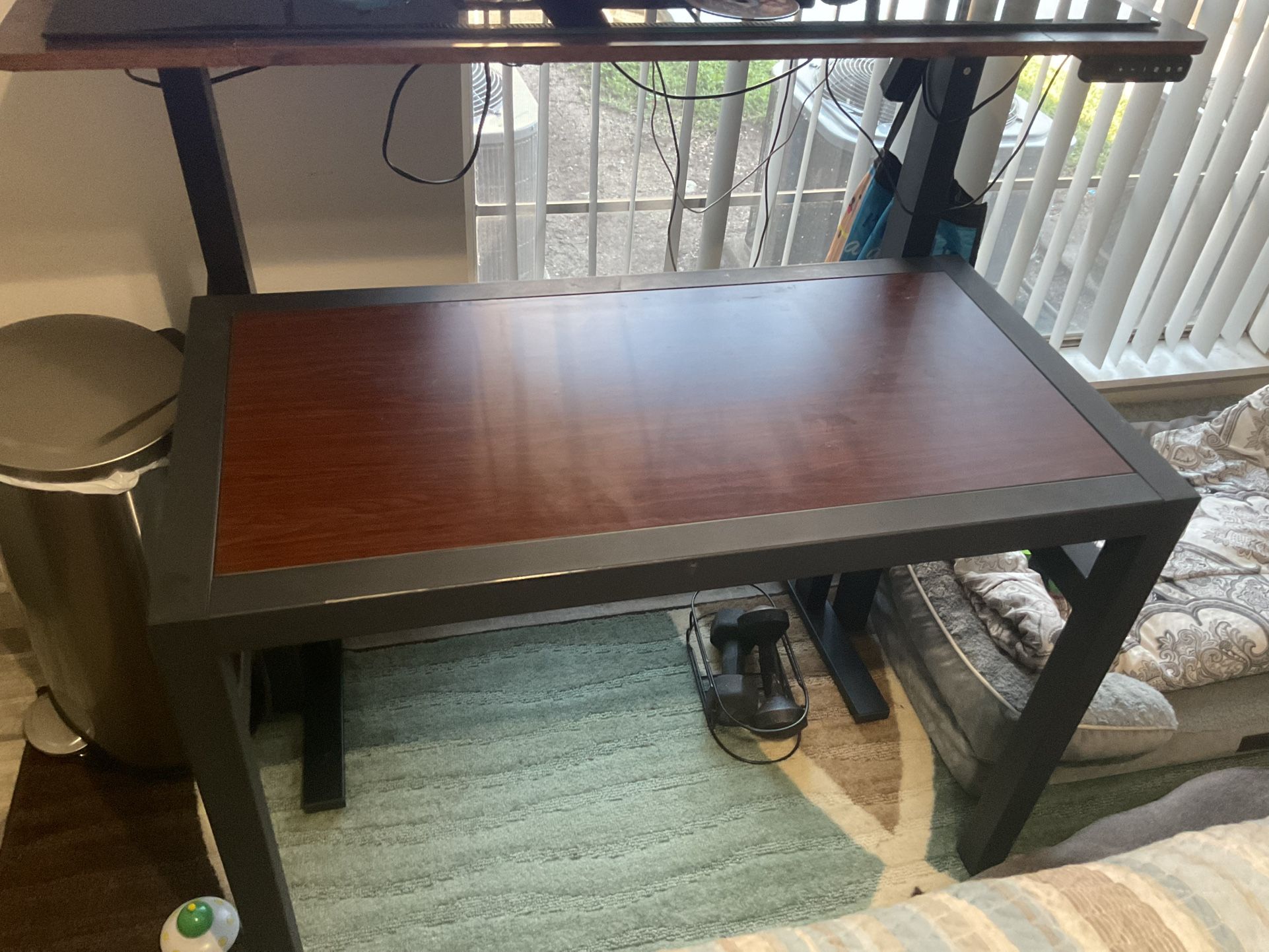 Steel Wood Inlay Table (desk)