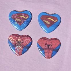 Superman/ Spider-man Buttons