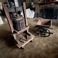Antique Wine/Grape Press & Grape Crusher