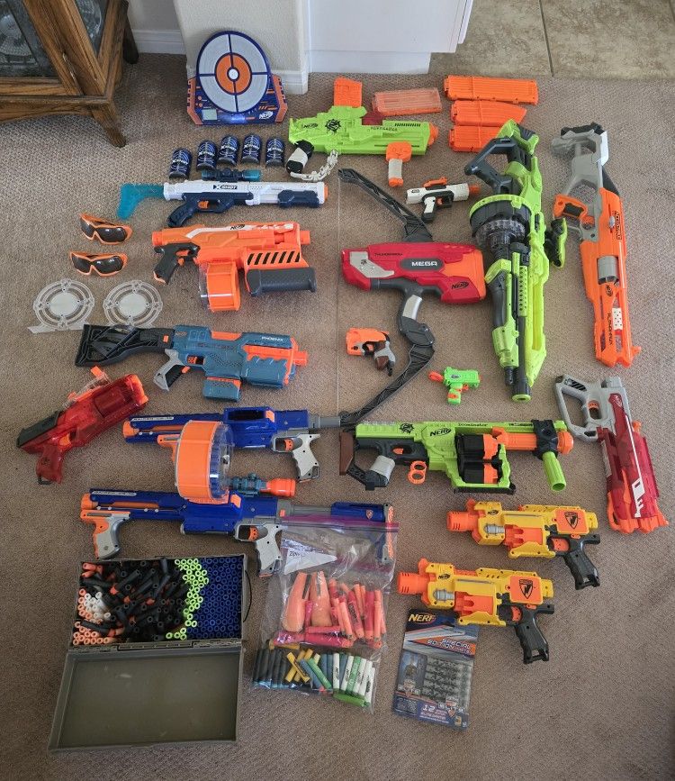 Nerf guns and accessories
