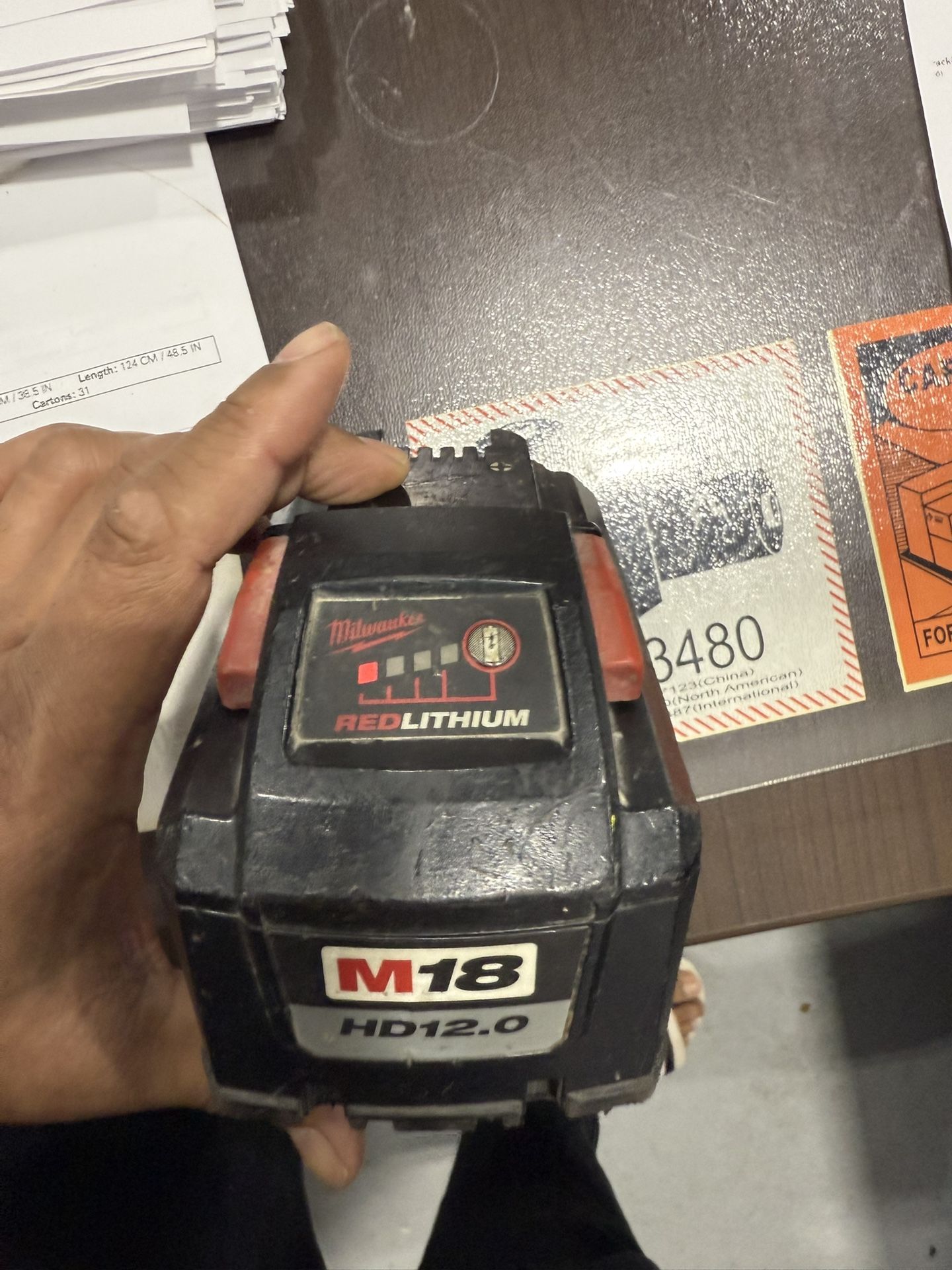 M18 Red Lithium drill battery high output HD 12.0