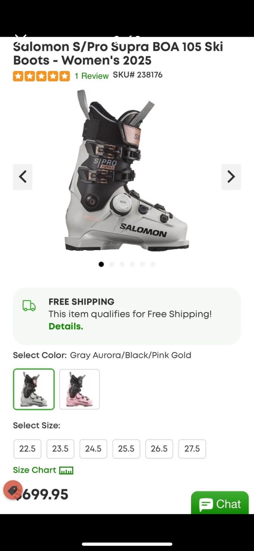 Salomon S/pro Boa 105 Women’s Ski Boots 2025 Size 25/25.5