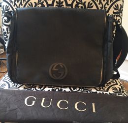 Authentic Black Gucci messenger bag
