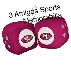 New San Francisco 49ers Fuzzy Dice