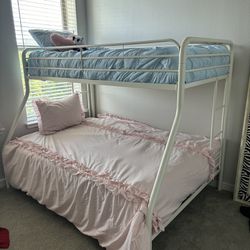 Twin Bunk Bed White No mattress 
