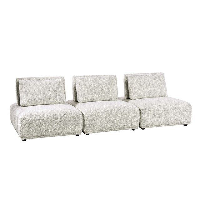 Brand New Super Plush Light Grey Modern Modular Sofa
