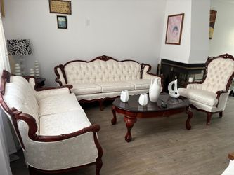 Elegant 4-Piece Living Room Furniture Set with Coffee Table