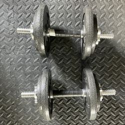 Pair Of Adjustable 25 Pound Weights 