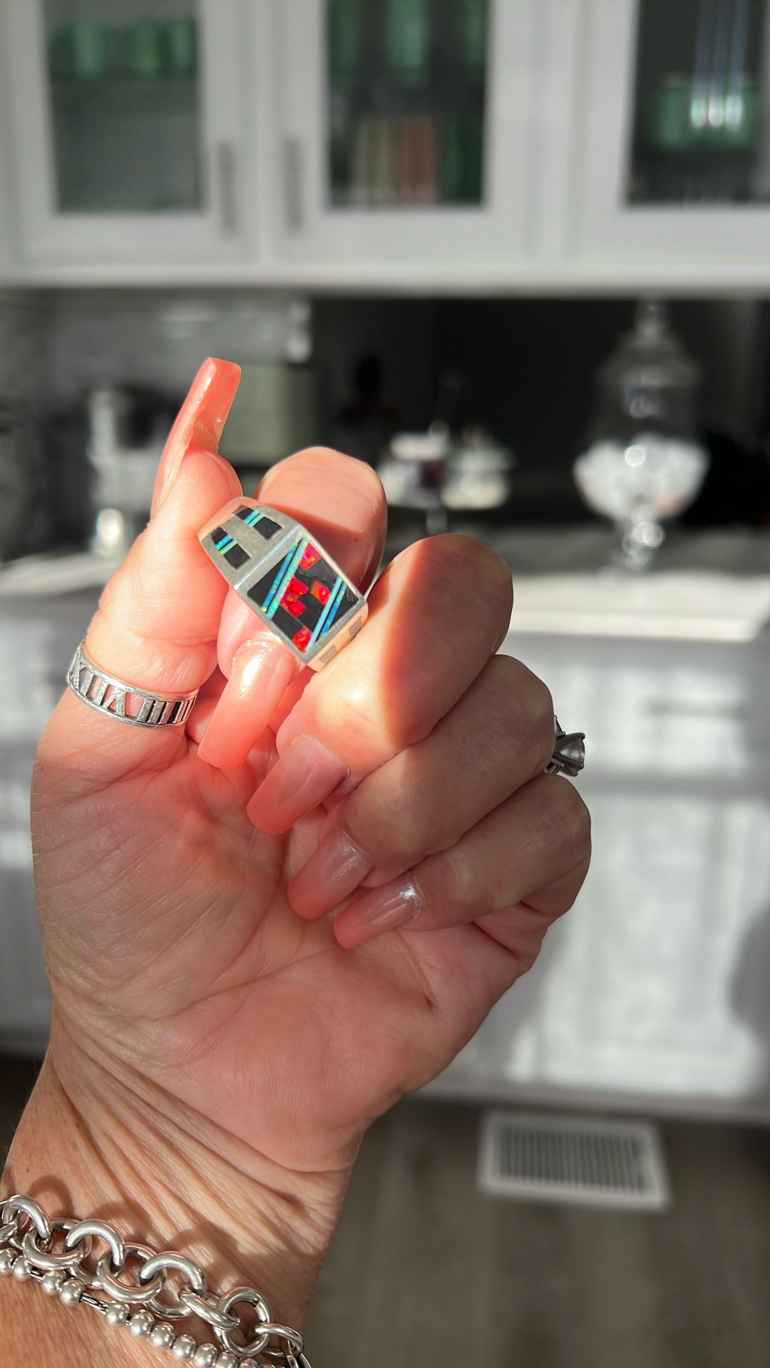 David Rosales Size 16 Ring Beuitiful King men Turquoise,