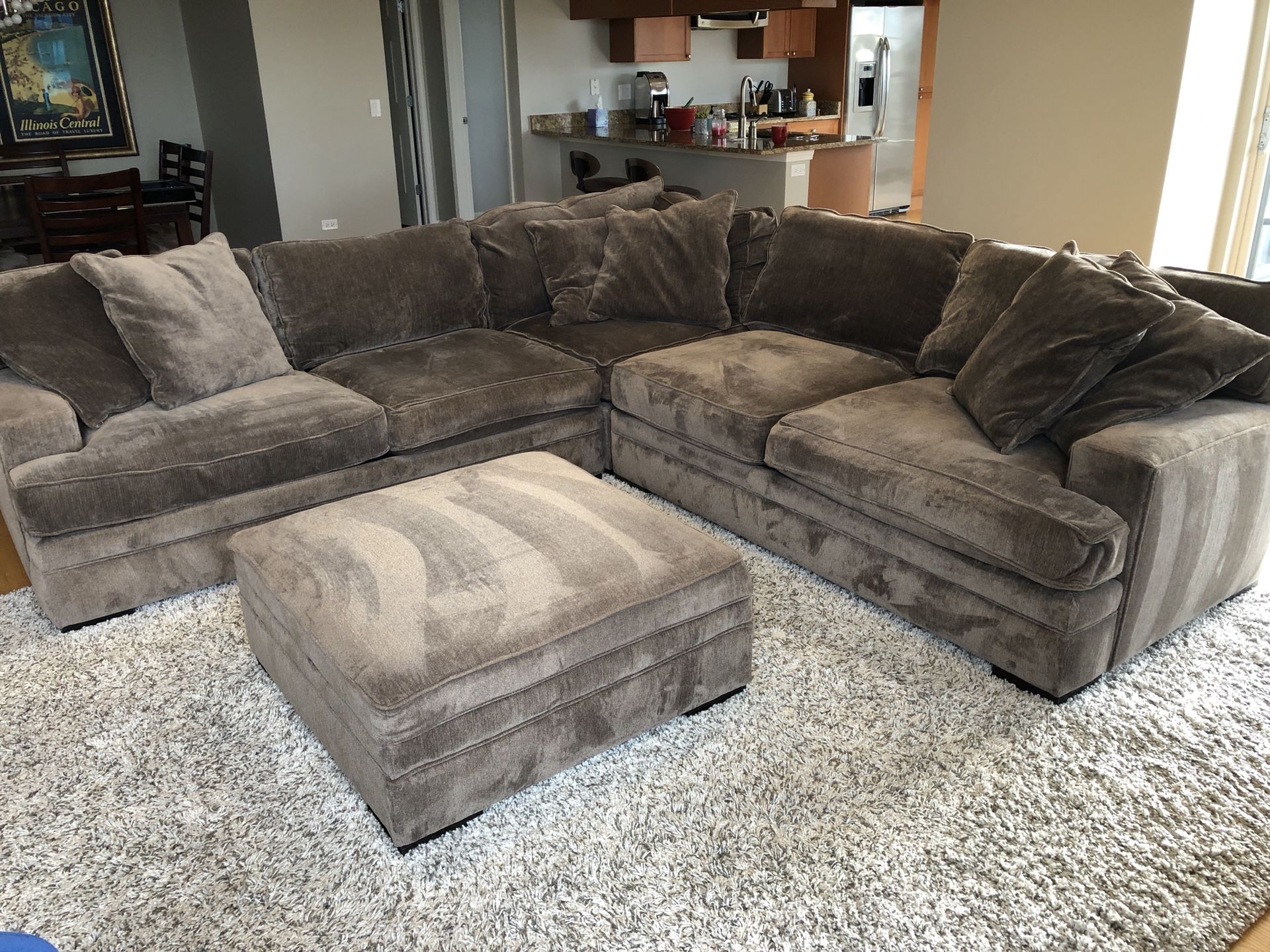 Macy’s Teddy Sectional & Ottoman