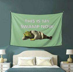 Shrek Tapestry Green This is my Swamp Now Hanging Kit Included