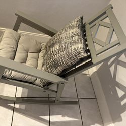 Light Gray Resin Rocking Chair