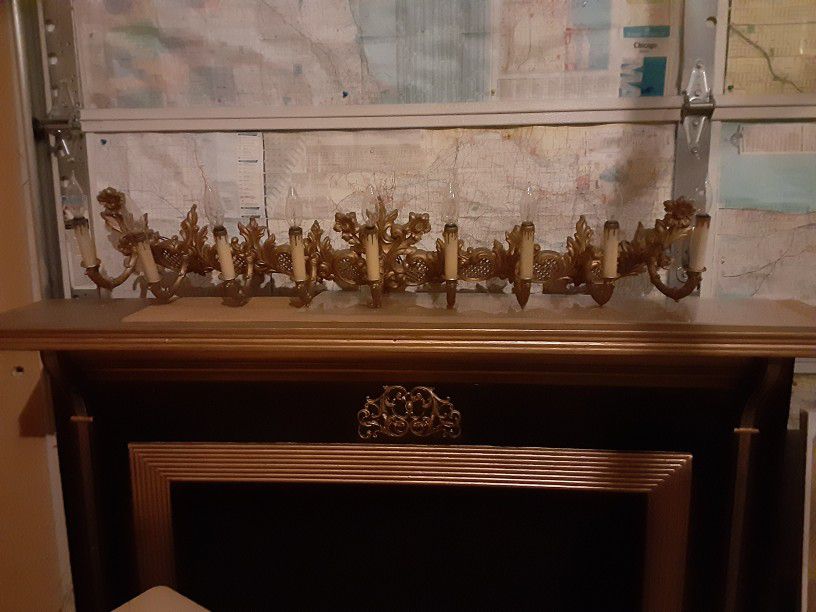 VICTORIAN CANDELABRA...FOR HANG8 KN G OR ON TOP OF FIREPLACE MANTEL OR DRESSER