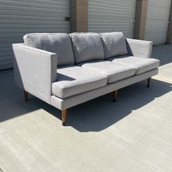 *Free Delivery* Modern Gray West Elm Couch Sofa 3 Seater