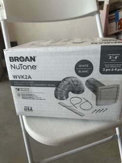 Broan-NuTone WVK2A Wall Ducting Kit – Brand New