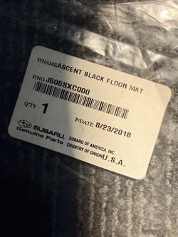 Subaru Ascent floor mats.