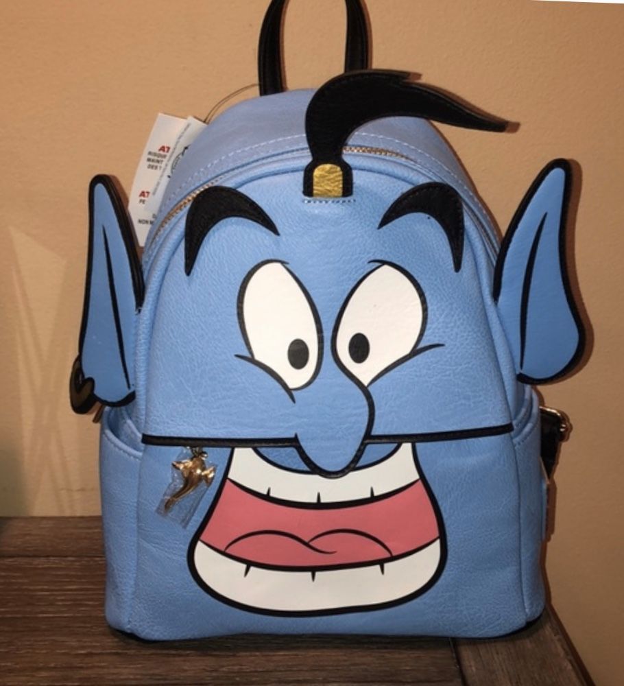 Disney Parks Loungefly Aladdin Genie Mini Backpack Blue New With Tags