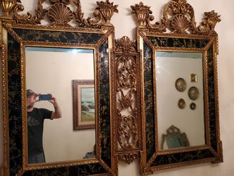 Venetian Gold And Black Estate Mirror 