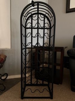 Wrought Iron Wine Bottle Rack