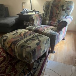 Recliner Chair and Ottoman 