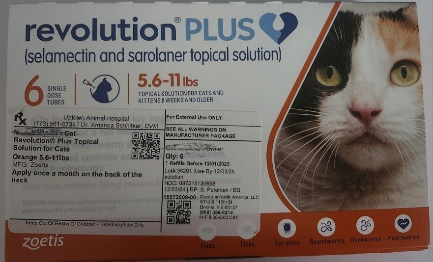 Revolution Plus Cat Dewormer/Tick And Flea Topical Protection