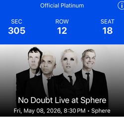 No Doubt Concert Tickets  
