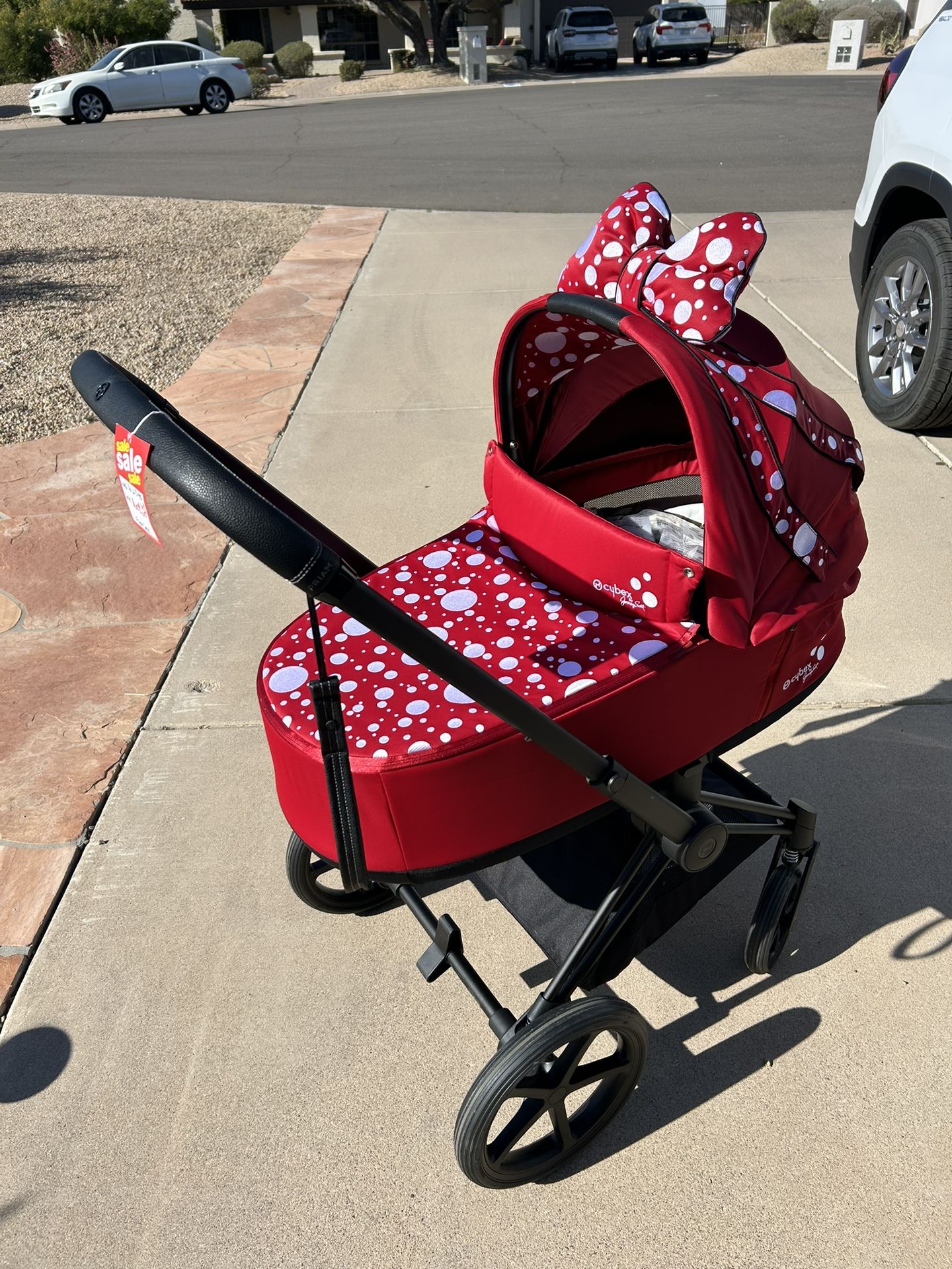 Cyber Stroller Red With White Polka Dots By Jeremy Scott