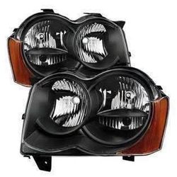 New XTUNE JEEP GRAND CHEROKEE 08-10 HALOGEN MODEL ONLY OEM STYLE HEADLIGHTS BLACK