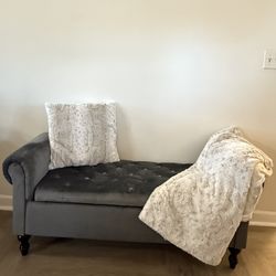 Velvet Grey Bench