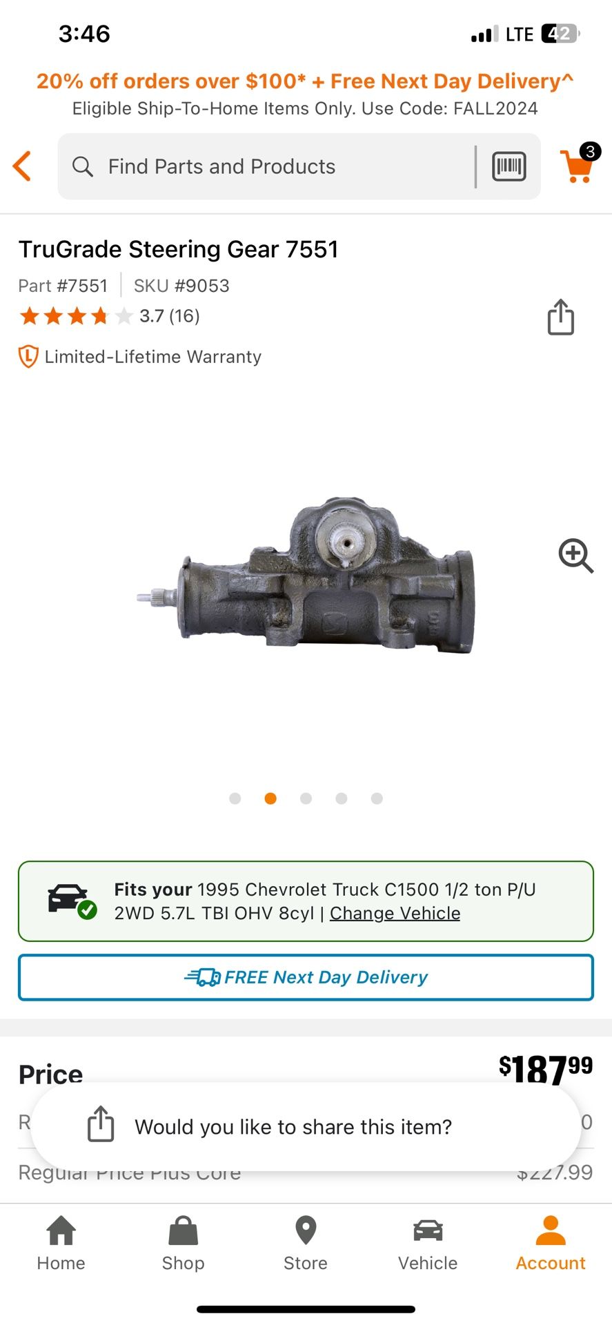 95 Chevy Steering Gearbox